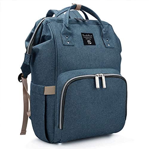 Sac à dos à langer Pomelo Best vintage bleu avec anses