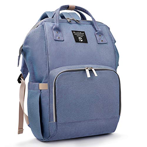 Sac à dos à langer Pomelo Best vintage bleu ciel avec anses