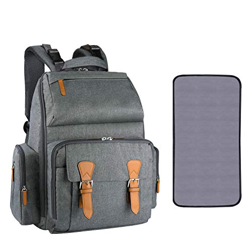 Tapis pour changer la couche assorti et fourni avec le sac à langer gris Estarer